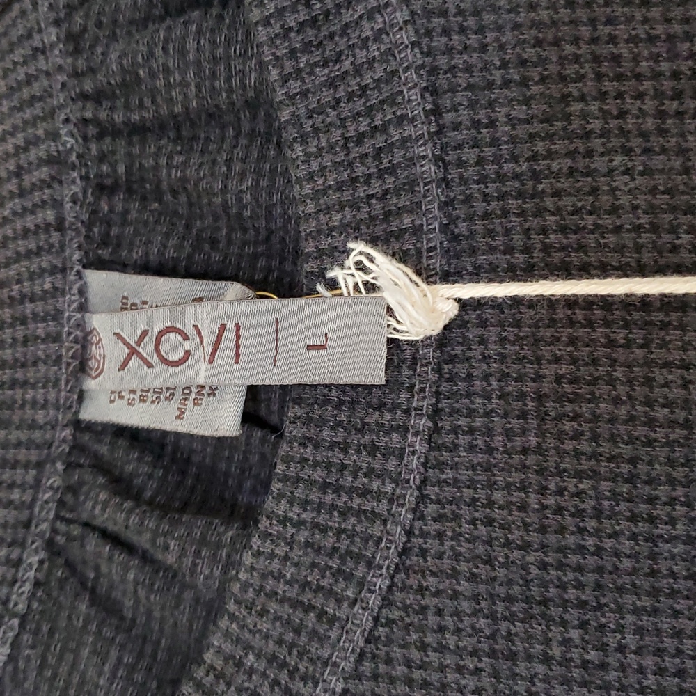 XCVI 3/4 Sleeve Crew Neck Top in Charcoal, Size Large, NWT - Picture 8 of 11
